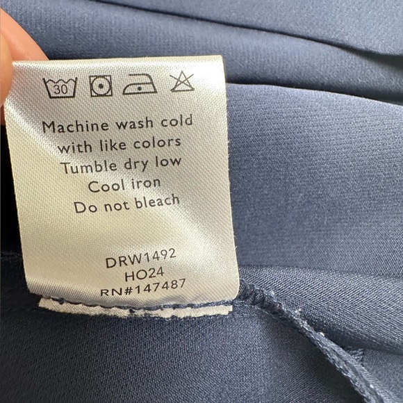 Draper James  Navy Long Sleeve Lindsay Shift Mini Dress - Picture 12 of 16